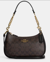 C*ACH - Teri Shoulder Bag - Dark Brown (AD-SEP16-PT)