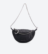 Charles & Ke*th - Wrinkled-Effect Half-Moon - Black - Crossbody Bag (AD-NOV-LT)