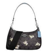 C*ACH - Teri Shoulder Bag In Signature Canvas With Happy Dog Print (AD-MAY26-PT)