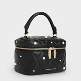 Charles & Ke*th - Arwen Quilted Vanity Bag - Black with box (AD-JUN13-PT)