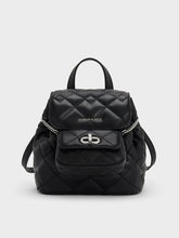Charles & Ke*th - Aubrielle Quilted Backpack - Noir (AD-JUN13-PT)