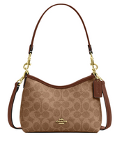 C*ACH -Laurel Small Shoulder Bag -Signature Brown- (AD-JUN26-JFRCO)