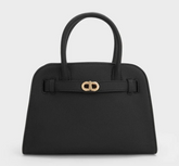 Charles & Ke*th - Aubrielle Belted Tote Bag- Black-(AD-JUNE26-IR)