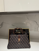 Gues* - Zamira Luxury Satchel -Dark Brown (AD-MAY26-GSPT)