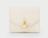 Charles & Ke*th - Arrietty Quilted Curved-Flap Wallet - Cream- (AD-JUN26-JFR)
