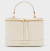 Charles & Ke*th - Enola Top Handle Vanity Bag -White- (AD-JUN26-JFR)