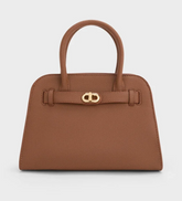 Charles & Ke*th - Aubrielle Belted Tote Bag- Brown-(AD-JUN26-JFR)