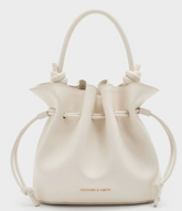 Charles & Ke*th -Sammie Drawstring Bucket Bag - Cream - (AD-MAY26-PT)