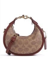 C*ACH - J*nie half moon - Dark Gray and Brown (AD-JAN26-A1)