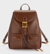 Charles & Ke*th -Br*na Backpack - Cognac- (AD-MAY26-PT)