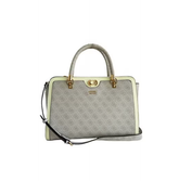 Gues* - Orlina 4G logo handbag - Light Gray & Dark Brown (AD-DEC-ANW-LH-SA)