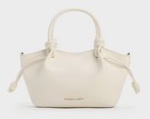 Charles & Ke*th - Sammie Knotted-Handle Wavy Tote Bag - Cream- (AD-MAY26-JF)