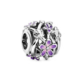 PAND*RA - Openwork Purple Daisy Charm 798772C02