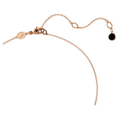 Swar*vski -Swan pendant Swan, Black, Rose gold-tone plated-5678045