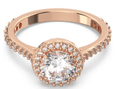 Swar*vski - Round cut, Pavé, White, Rose gold-tone plated-5642640-5639404