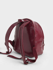 Charles & Ke*th - Quilted Double Zip Backpack - burgundy