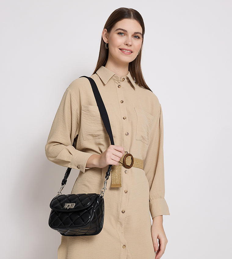 Charles & Ke*th - Cressida Quilted Crossbody Bag - Cream (AD-May)