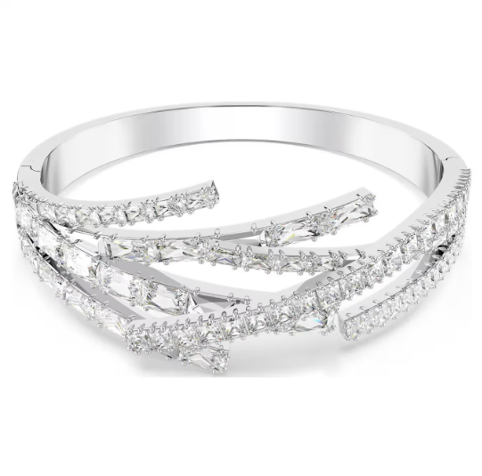 Swar*vski - Mixed cuts, White, Rhodium plated-5726294