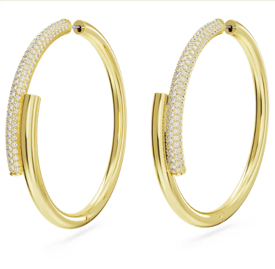 Swar*vski - White, Gold-tone plated-5671808