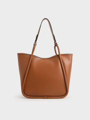 Charles & Ke*th - Tubular Slouchy Tote Bag - Cognac - Mid-Nov