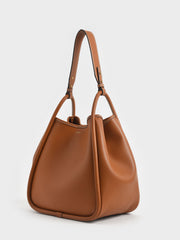 Charles & Ke*th - Tubular Slouchy Tote Bag - Cognac - Mid-Nov