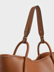 Charles & Ke*th - Tubular Slouchy Tote Bag - Cognac - Mid-Nov