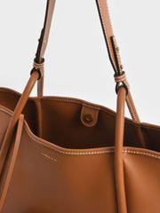 Charles & Ke*th - Tubular Slouchy Tote Bag - Cognac - Mid-Nov