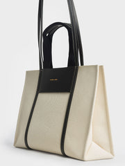 Charles & Ke*th - Shalia Canvas Tote Bag - Multi - Mid-Nov