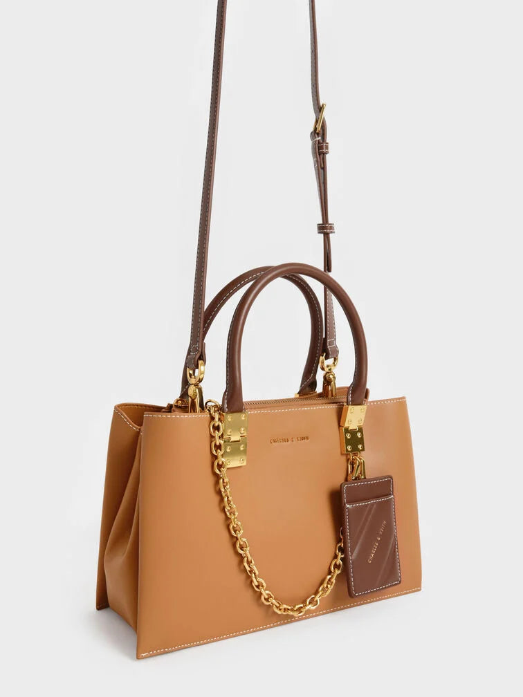 Charles & Ke*th - Large Double Handle Handbag - Pumpkin (AD-SEP)
