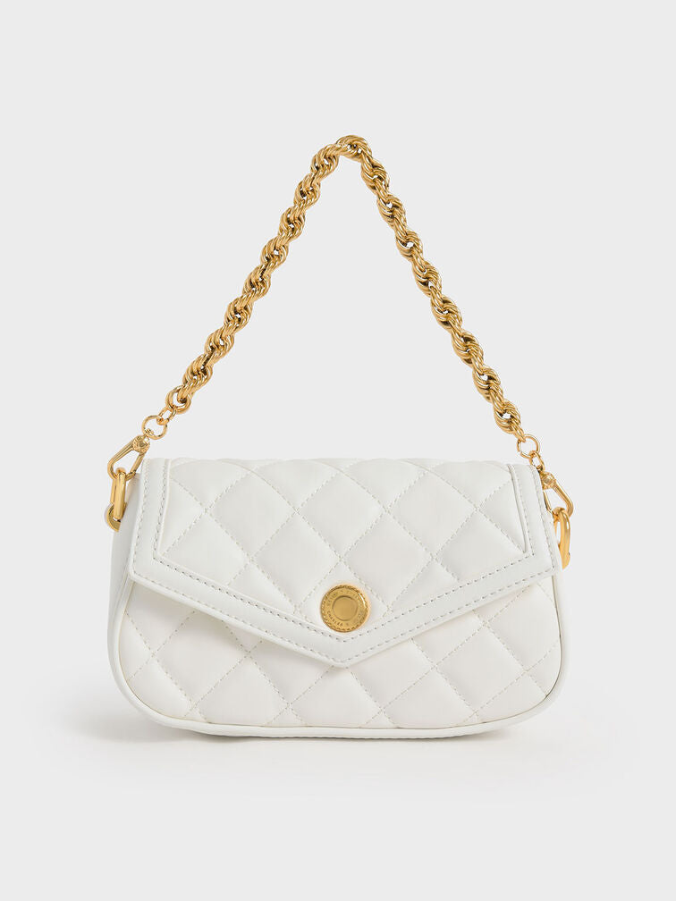 Charles & Ke*th - Este Chain Handle Bag - White - EID SPECIAL-MINOR DEFECT (NB)