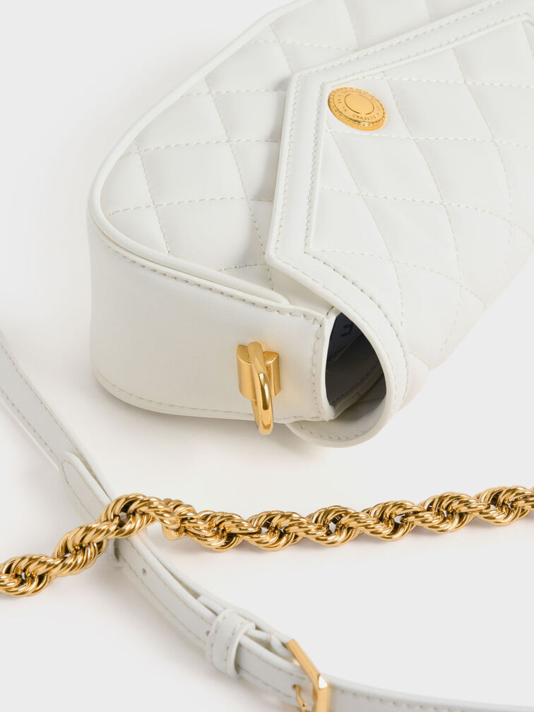 Charles & Ke*th - Este Chain Handle Bag - White - EID SPECIAL-MINOR DEFECT (NB)
