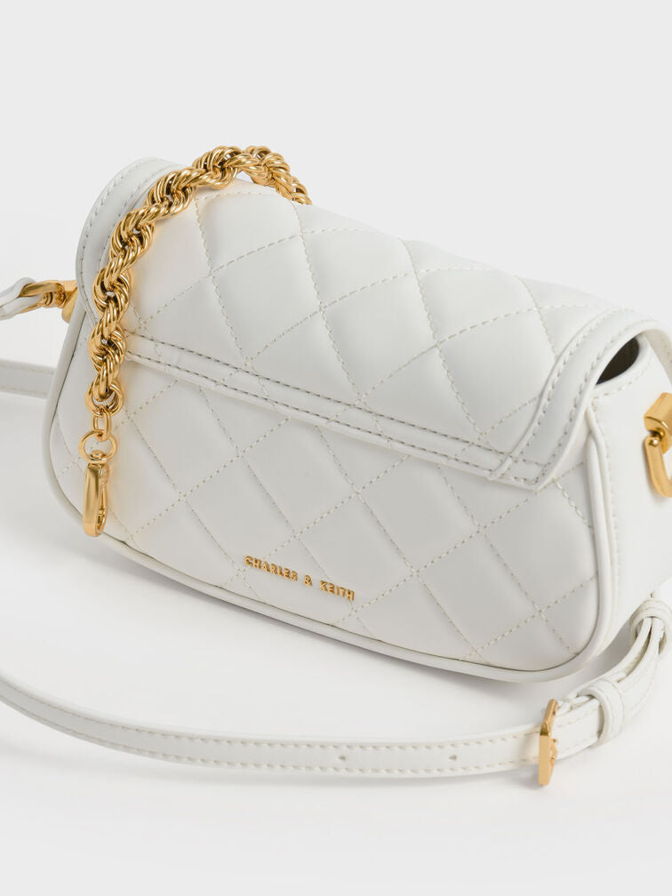 Charles & Ke*th - Este Chain Handle Bag - White - EID SPECIAL-MINOR DEFECT (NB)