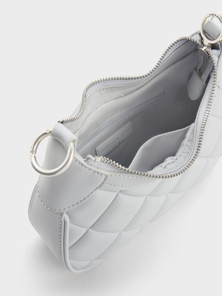 Charles & Ke*th -Alcott Scarf Handle Quilted Bag - Light Grey(NB)
