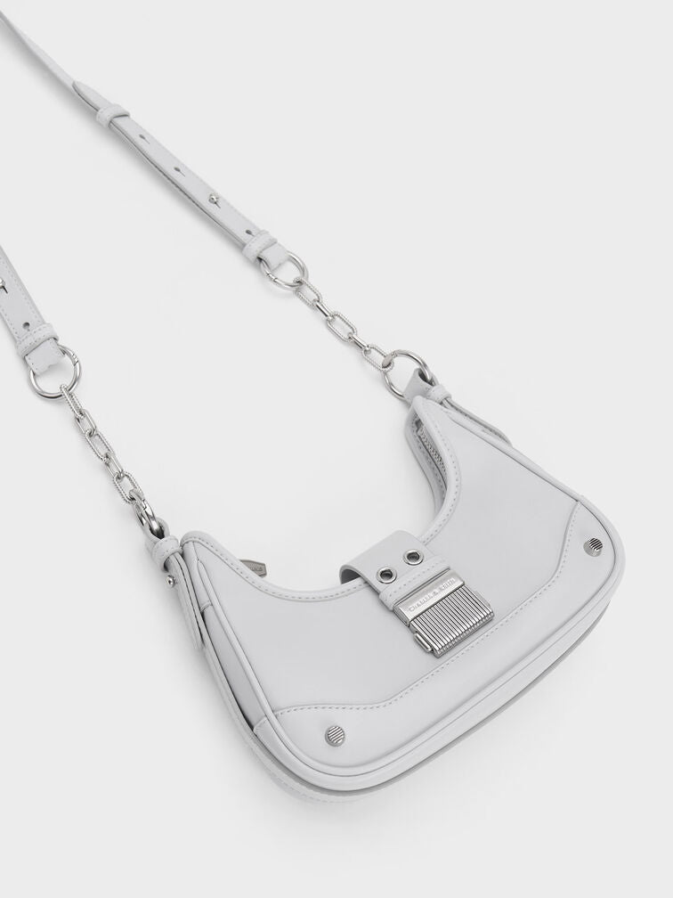 Charles & Ke*th - Winslet Belted Hobo Bag - Light Grey (NB)