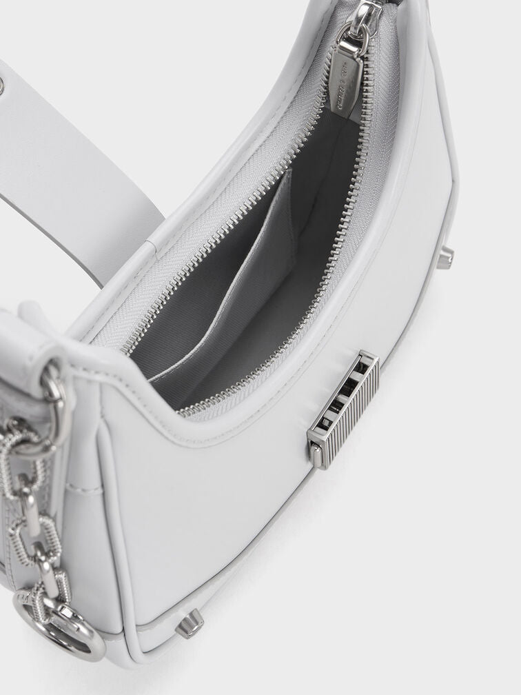 Charles & Ke*th - Winslet Belted Hobo Bag - Light Grey (NB)