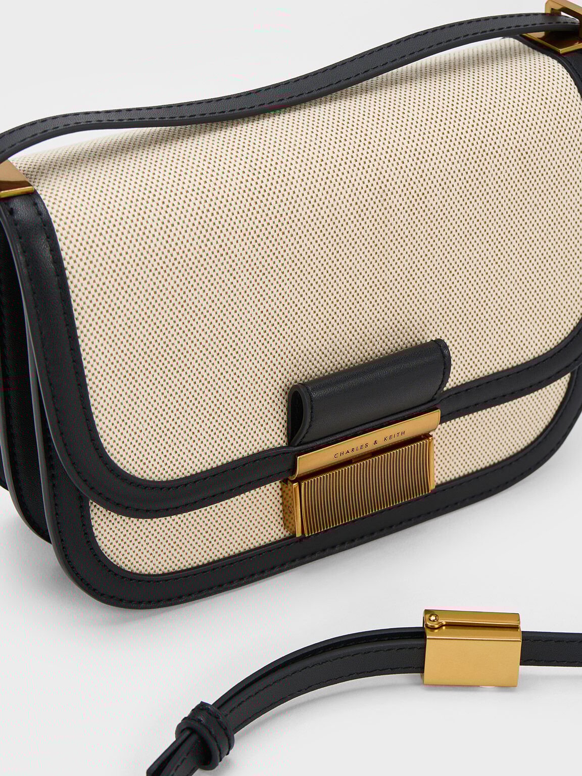 Charles & Ke*th - Charlot Canvas Crossbody Bag - Black (AD-SEP)
