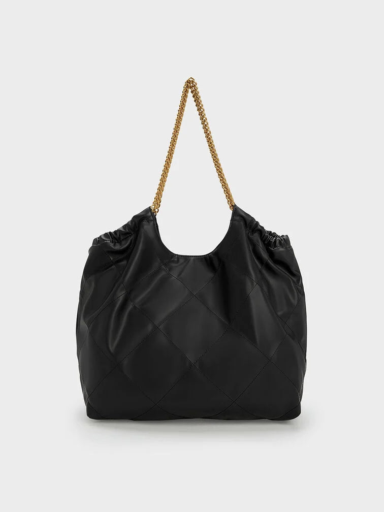 Charles & Ke*th - Bethel Chain Handle Tote Bag - Black (AD-SEP)