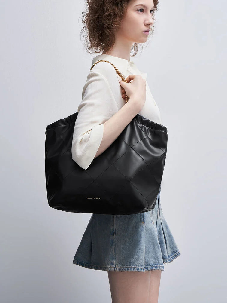 Charles & Ke*th - Bethel Chain Handle Tote Bag - Black (AD-SEP)