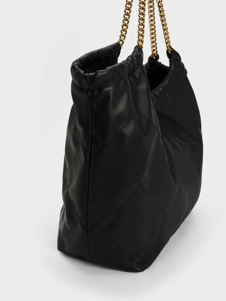 Charles & Ke*th - Bethel Chain Handle Tote Bag - Black (AD-SEP)