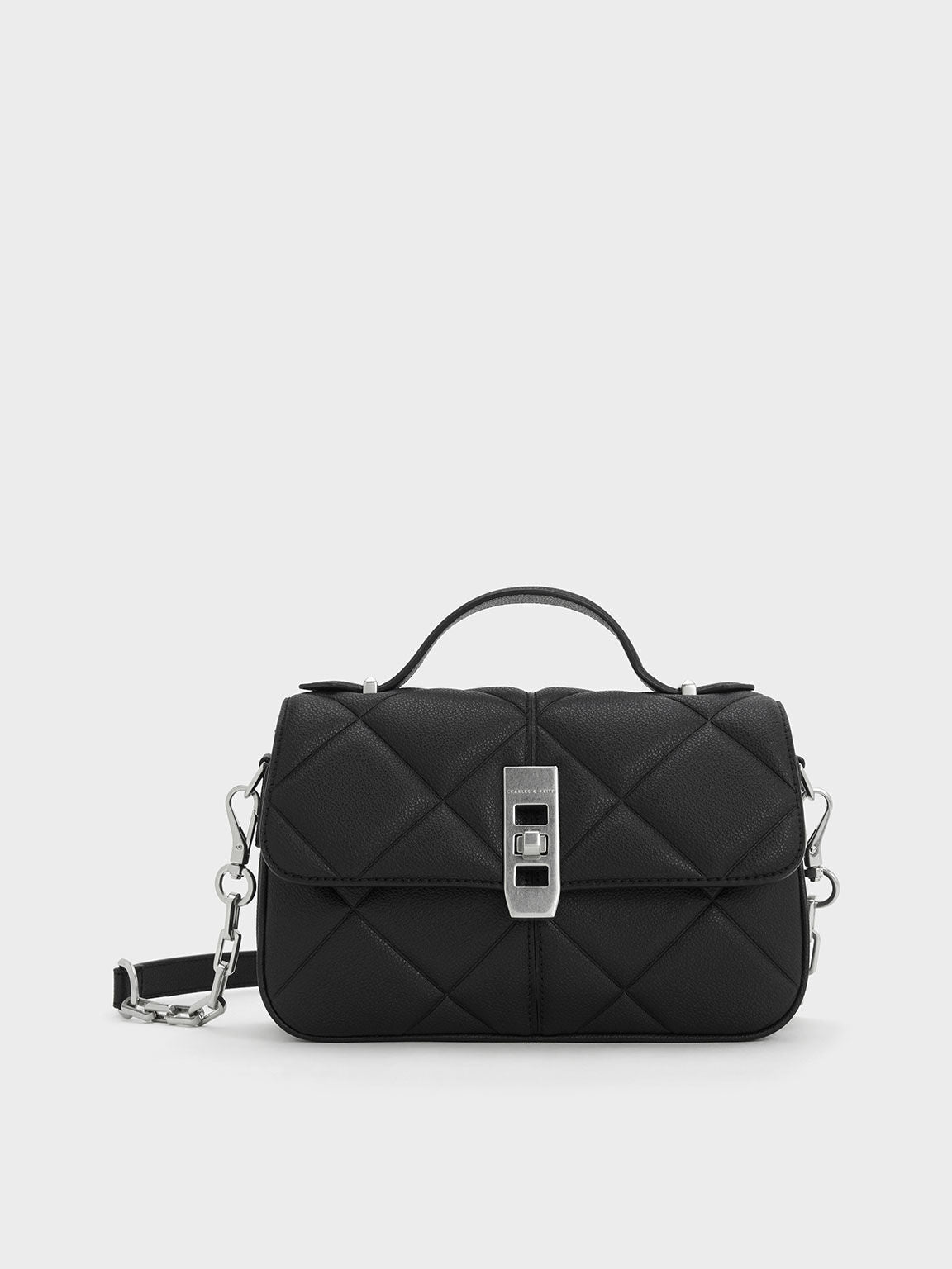 Charles & Ke*th - Anwen Quilted Top Handle Bag - Noir -  Exp. Launch: 01/10/2024