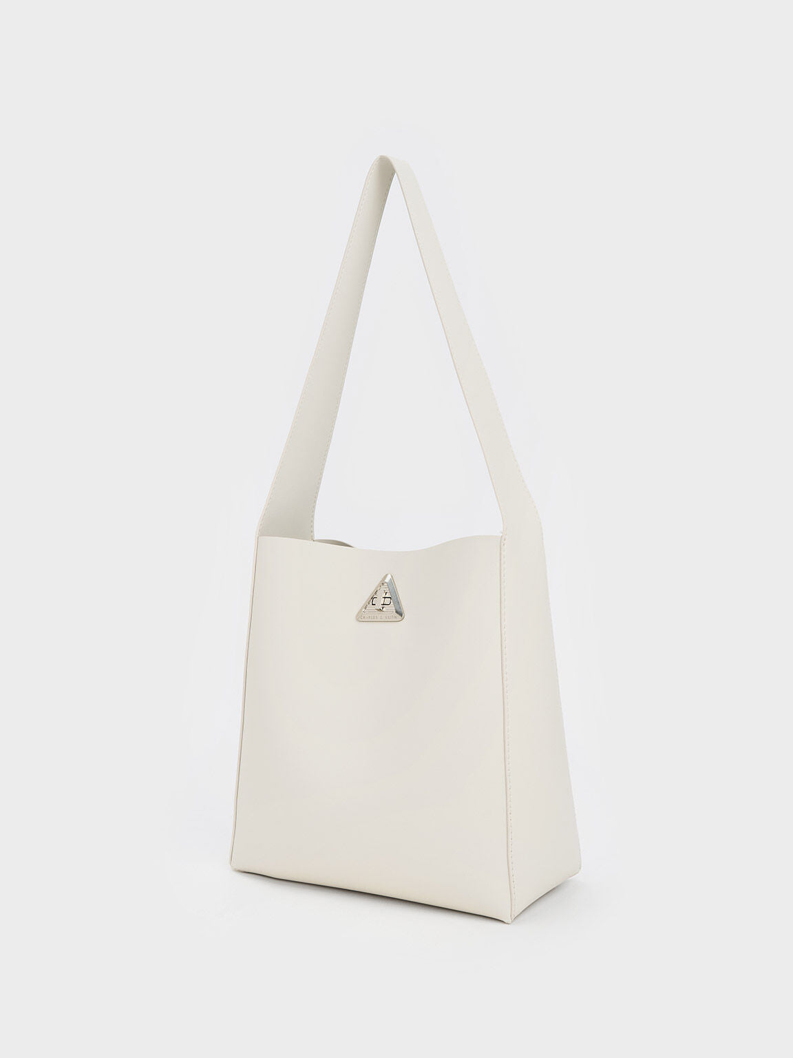 Charles & Ke*th - (MINOR DEFECT) Trice Metallic Accent Large Hobo Bag - Chalk - 14 AUGUST SALE