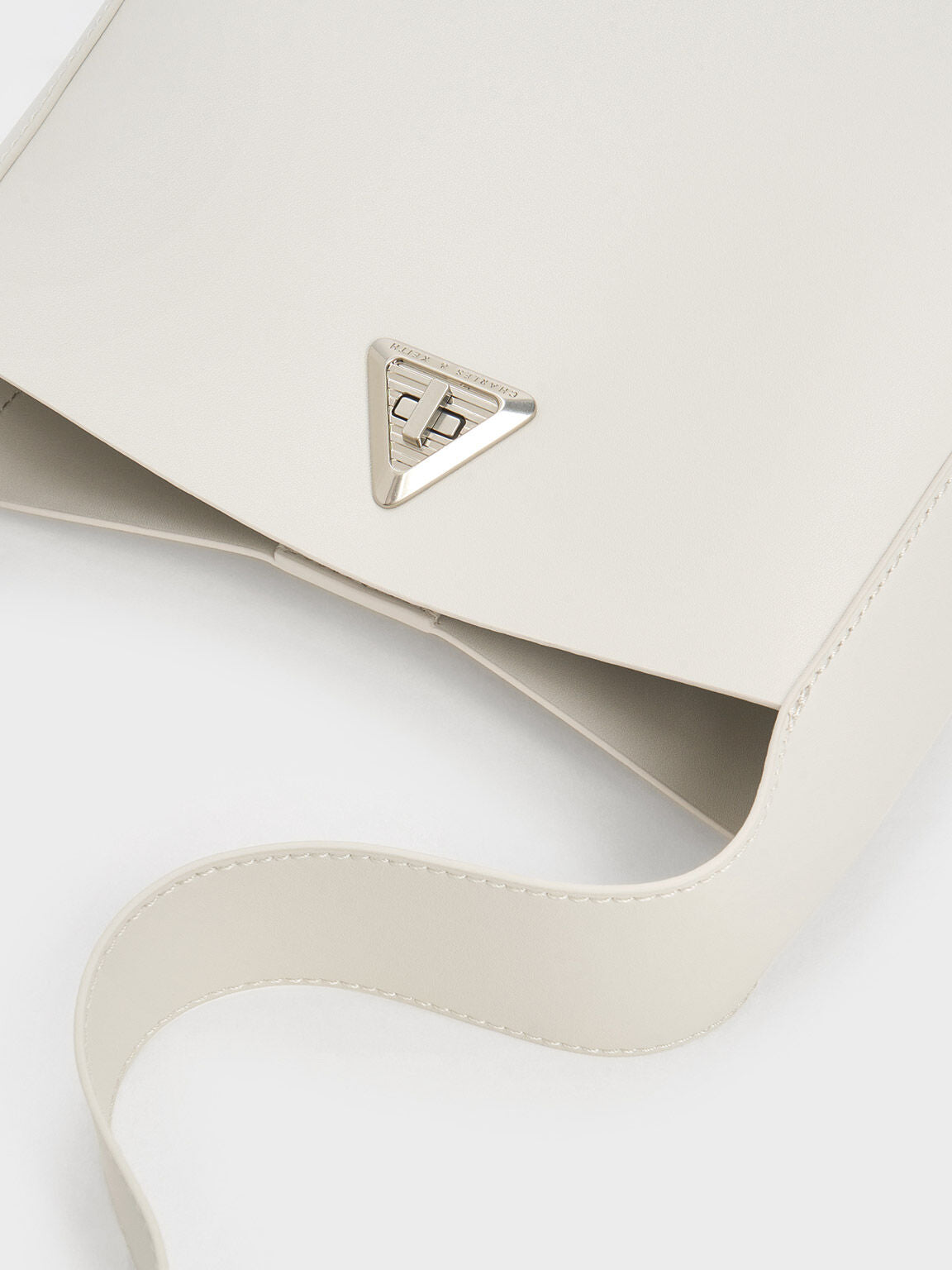 Charles & Ke*th - (MINOR DEFECT) Trice Metallic Accent Large Hobo Bag - Chalk - 14 AUGUST SALE