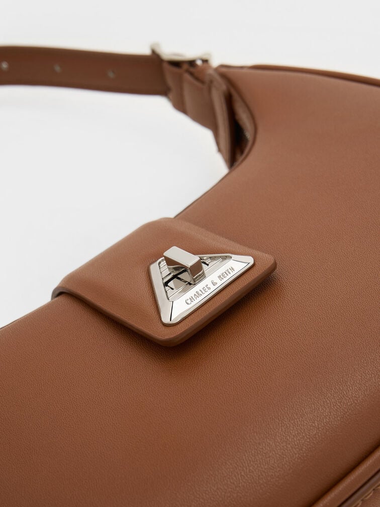 Charles & Ke*th - Trice Metallic Accent Belted Shoulder Bag - Cognac (AD-June)