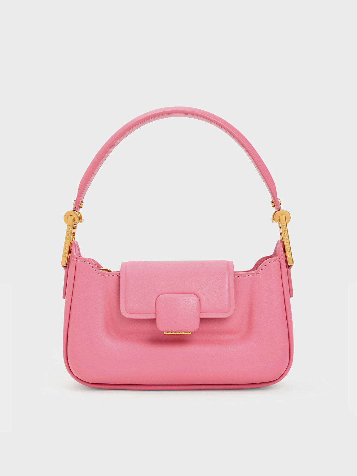 Charles & Ke*th -  Koa Push-Lock Top Handle Bag - Pink - Mid-Nov