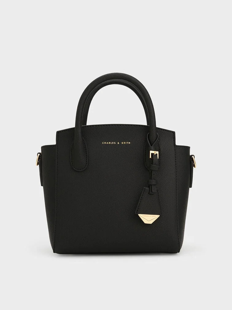 Charles & Ke*th - Harper Structured Top Handle Bag - Black (AD-August)