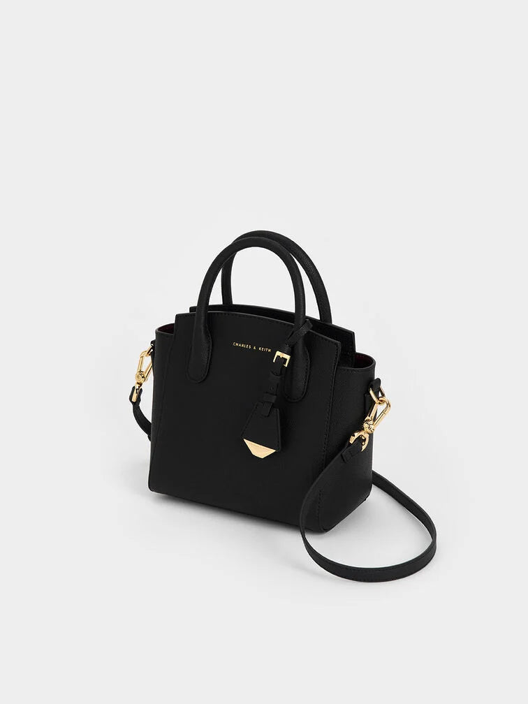 Charles & Ke*th - Harper Structured Top Handle Bag - Black (AD-August)