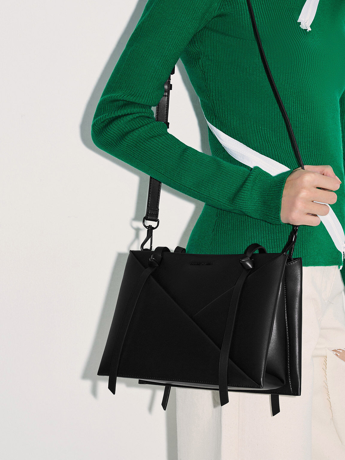 Charles & Ke*th - Midori Geometric Tote Bag - Noir (AD)