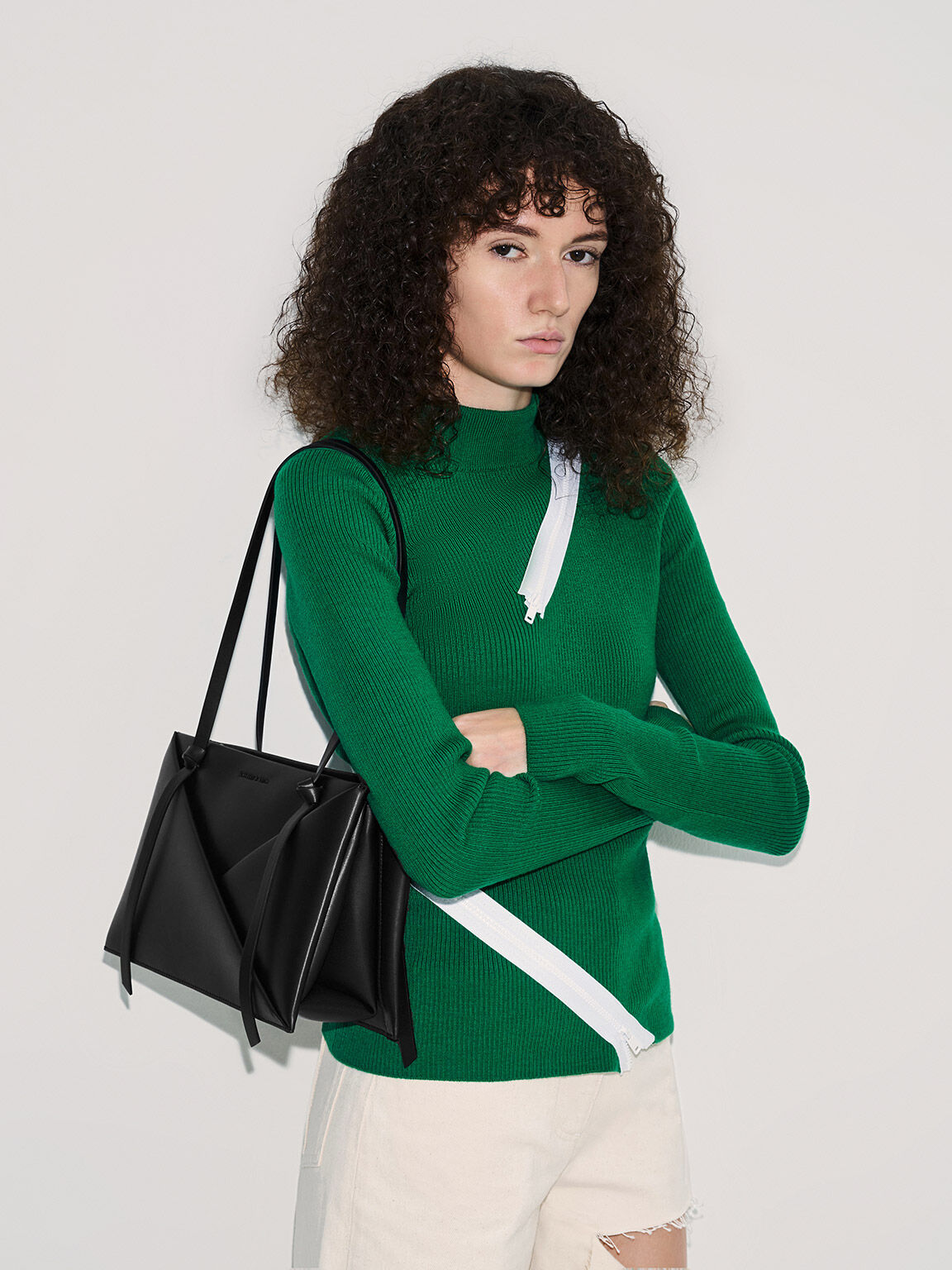 Charles & Ke*th - Midori Geometric Tote Bag - Noir (AD)