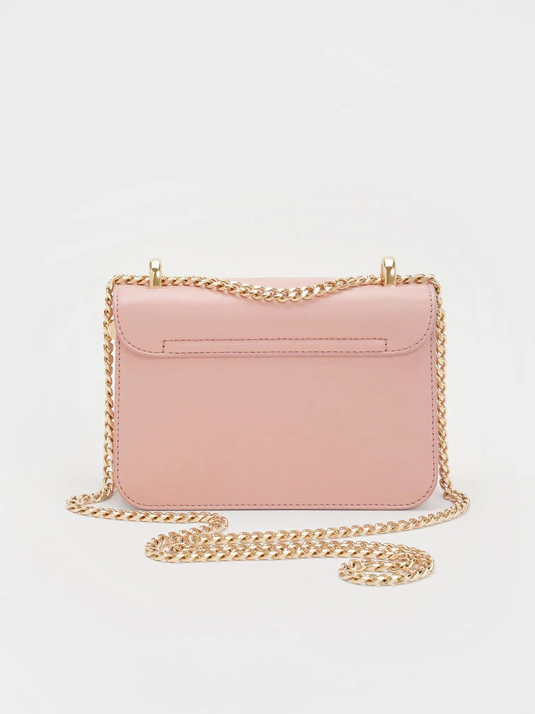 Charles & Ke*th - Alva Quilted Chain-Handle Bag - Light Pink (AD-SEP)