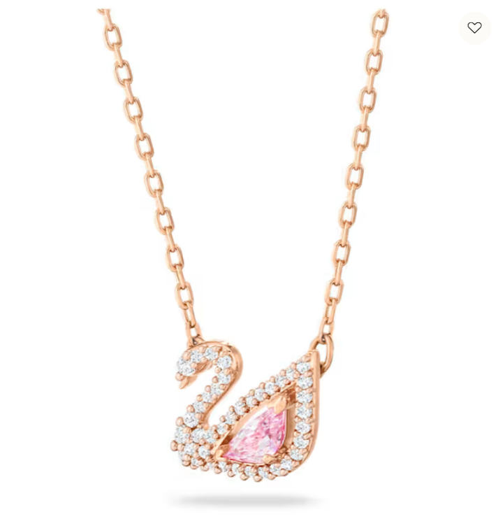 Swar*vski - Dancing Swan necklace - Rose Gold/Pink 5469989 (AD-SW-OCT)